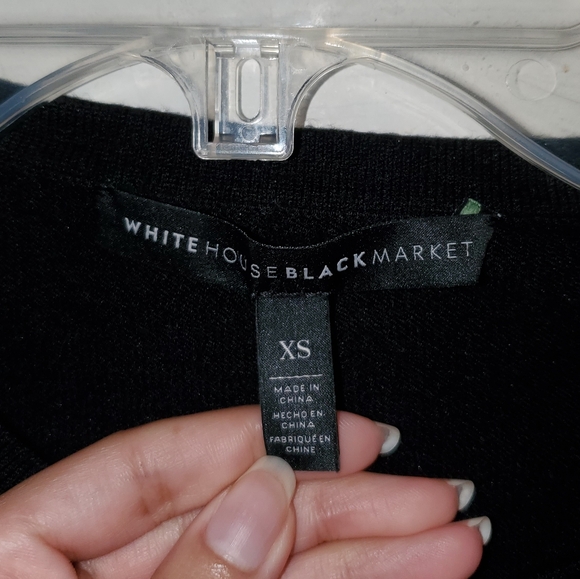 5 for $20 | White House Black Market 3/4 Sleeve Crewneck Snap Button Up Cardigan - Picture 5 of 11